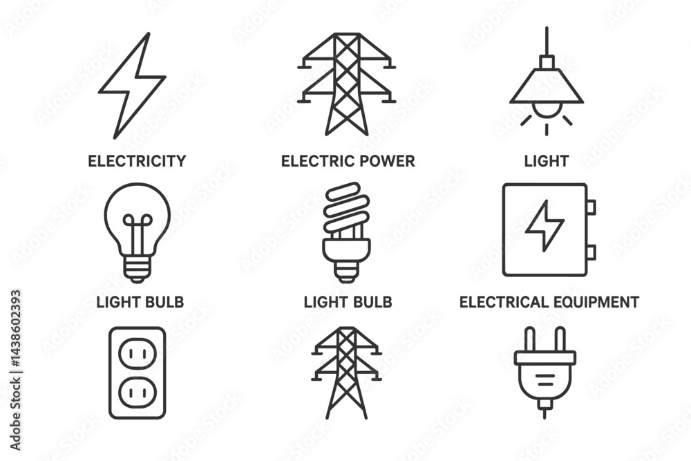 Poster understanding electricity symbols and components in a visual guide for students and professionals