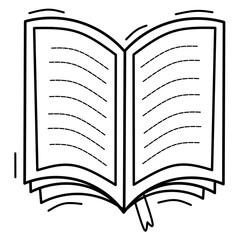 open book vector illustration