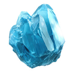 Obraz premium Aquamarine Raw Crystal Chunk Crisp Image isolated on a transparent background