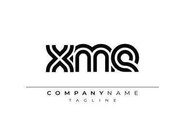 XME Creative Unique Modern Letter Logo Design. Stylized logo featuring a unique letter design, presenting abstract minimalist aesthetics and modern appeal.
