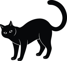 black cat vector illustration