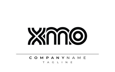 Obraz premium XMO Creative Unique Modern Letter Logo Design. Stylized logo featuring a unique letter design, presenting abstract minimalist aesthetics and modern appeal.