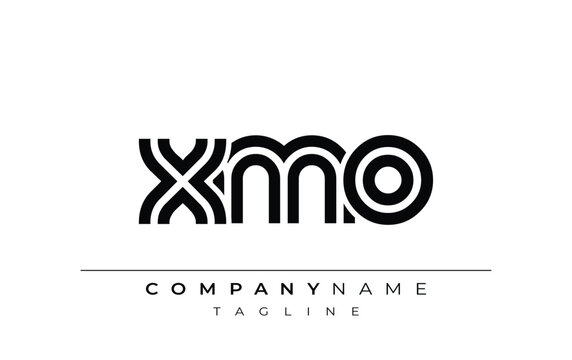 XMO Creative Unique Modern Letter Logo Design. Stylized logo featuring a unique letter design, presenting abstract minimalist aesthetics and modern appeal.