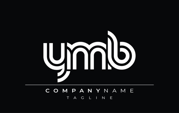 YMB Creative Unique Modern Letter Logo Design. Stylized logo featuring a unique letter design, presenting abstract minimalist aesthetics and modern appeal.