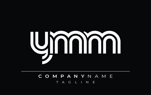 YMM Creative Unique Modern Letter Logo Design. Stylized logo featuring a unique letter design, presenting abstract minimalist aesthetics and modern appeal.