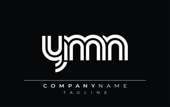 YMN Creative Unique Modern Letter Logo Design. Stylized logo featuring a unique letter design, presenting abstract minimalist aesthetics and modern appeal.