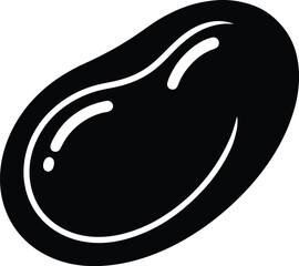 simple jelly bean icon on white