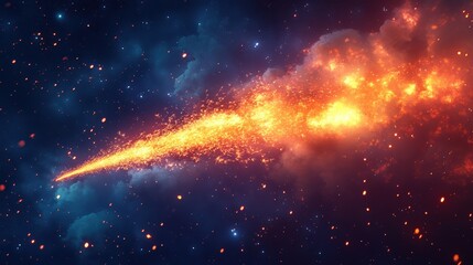 A vibrant fireworks celebration background with night sky and sparks