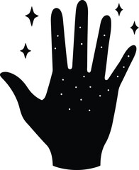 hand with crown vector