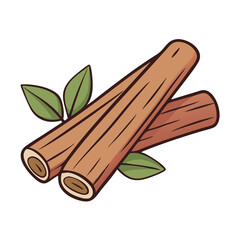 Cinnamon sticks illustration aromatic spice culinary flavoring ingredient for cooking and baking use