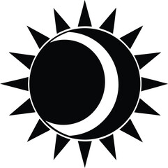 simple sun and moon together 