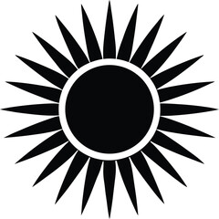 simple sun with rays icon