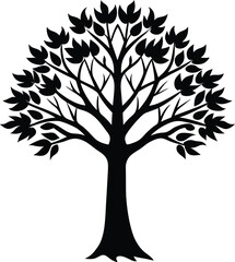 Obraz premium simple tree silhouette