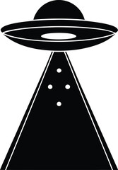 simple ufo beaming icon