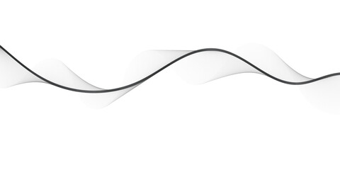 Abstract black wave banner template.  Digital frequency track equalizer. Stylized line art background. Vector illustration.
