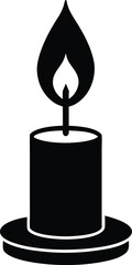single candle flame icon