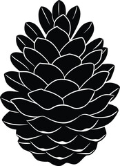 single pinecone illustration