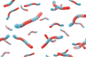 Falling Gummy candy, isolated on white background, selective focus