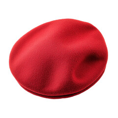 Stylish red beret on a neutral background ideal for fashion statements or cozy outfits during fall or winter months