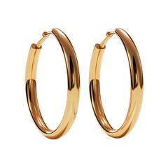 Hoop Earrings Falling Midair Crisp Image  isolated on a transparent background © Tanjil