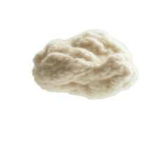 Knitted Wool Patch Floating Softly Midair  isolated on a transparent background