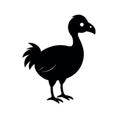 silhouette vectors dodo white background © Monira