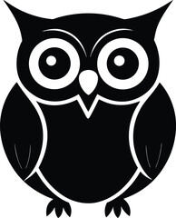vector owl with wide eyes 