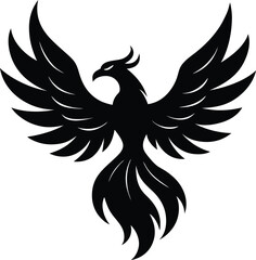 vector phoenix bird rising