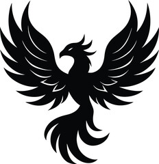 vector phoenix bird rising
