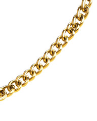 Obraz premium One Mens Gold Chain Falling Midair Crisp isolated on a transparent background