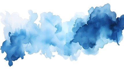 Abstract Blue Watercolor Spot on White Background for Creative Design Projects