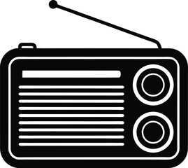 retro radio vector illustration