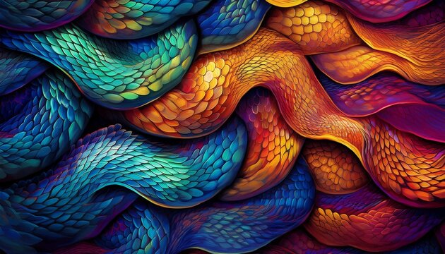 gradient snake print