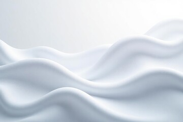 Obraz premium Fluid, ethereal white fabric waves Abstract, textured background , wallpaper, wispy