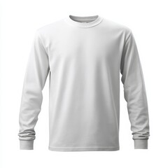 Plain long sleeve shirt mockup on white background