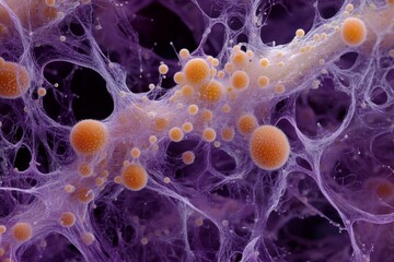 Intricate network of  cells and structures