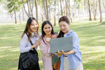 A group of students meeting up to study and gather additional information outside the classroom, enjoying the experience together.