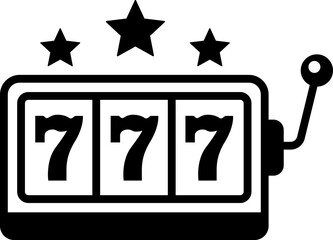 Slot machine. Jackpot poker 777 slot machine icons. Gambling fortune vector concept. Illustration of game machine, gaming casino, one arm bandit vector - jackpot slot. Lucky icons set.