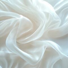 Obraz premium Shiny Organza Fabric Spread Out Crisp Image isolated on a transparent backgroun
