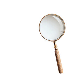 A Magnifying Glass on Black Background isolated on transparent background