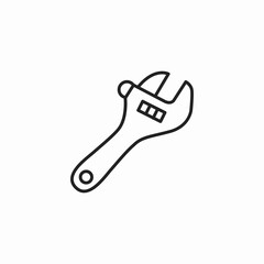 adjustable spanner icon sign vector