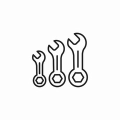 adjustable wrenches icon sign vector