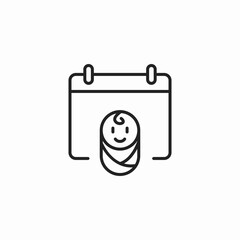 birth date icon sign vector