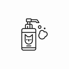 cat shampoo icon sign vector