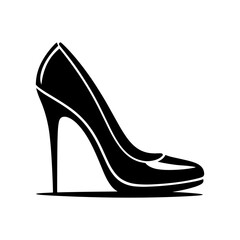 Elegance Defined: A sleek silhouette of a high-heeled shoe embodies timeless sophistication. The simple yet iconic design speaks volumes of poise and refinement.
