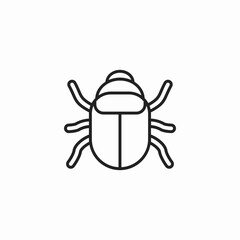 computer bug icon sign vector