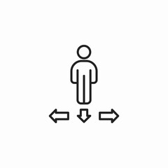 delegation process icon sign vector