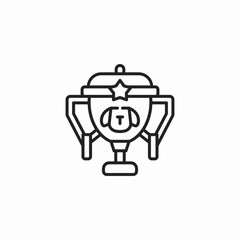 dog show trophy icon sign vector