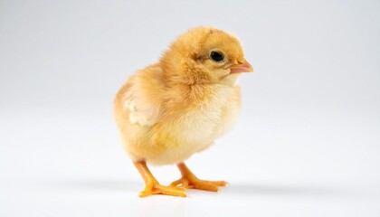Fototapeta premium Little chick on the white background