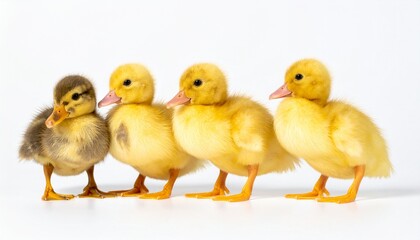 Fototapeta premium Little chick on the white background